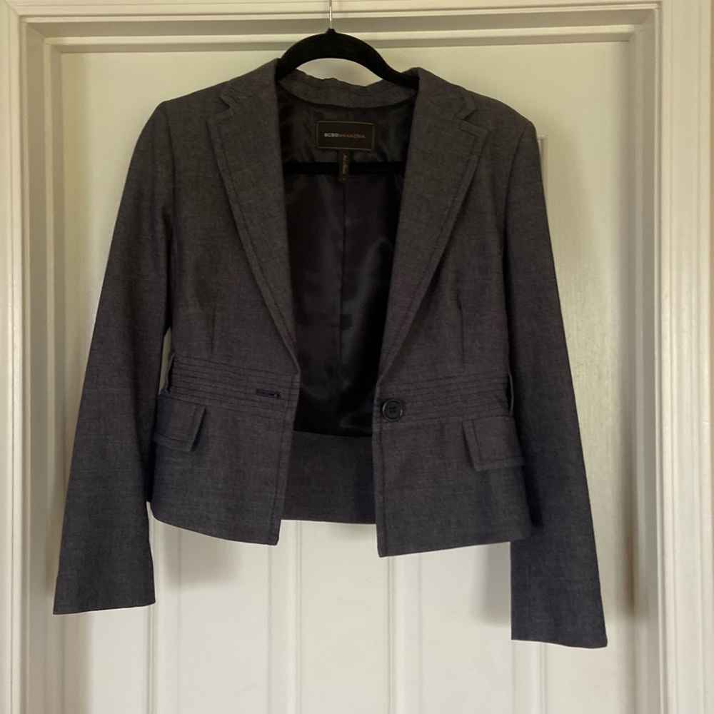 BCBG Maxazria grey short jacket